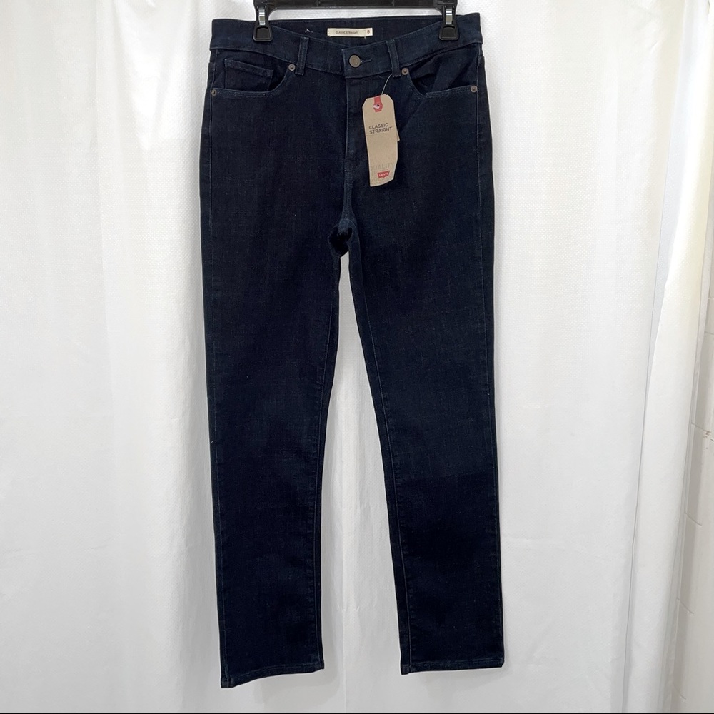 Levi's Classic Straight Dark Wash Jeans - Size 8 Color Island Rinse